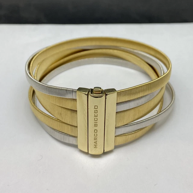 Marco Bicego 18K Two Tone Masai 5 Strand Bracelet Marco Bicego 18K Two Tone Masai 5 Strand Bracelet
