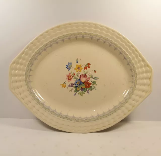 Royal Adams Titian Ware Oval Serving Plate- Vintage 1930s