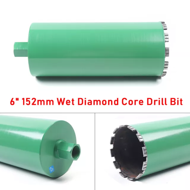 6 inch Diamond Wet Core Drill Bit fit Concrete Stone Brick 1-1/4"-7 Thread 152mm