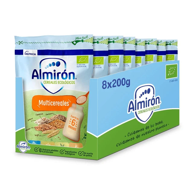 Alimento para bebé Almiron cereales multigrano ecológicos 8 x 200 g alimento para bebé cereales NUEVO MHD 3/24