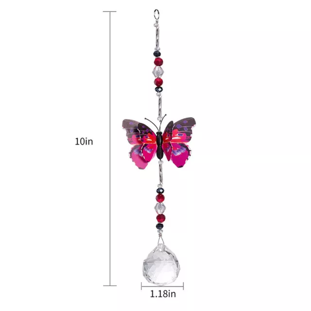 Window Decor Sun Catchers Crystal Butterfly Shape Hanging Crystal Pendant De-qk 3