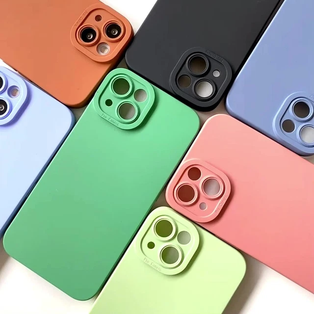 Case For iPhone 14 Pro Max 13 12 11 XS 8 7 SE Shockproof Silicone Cover Colours