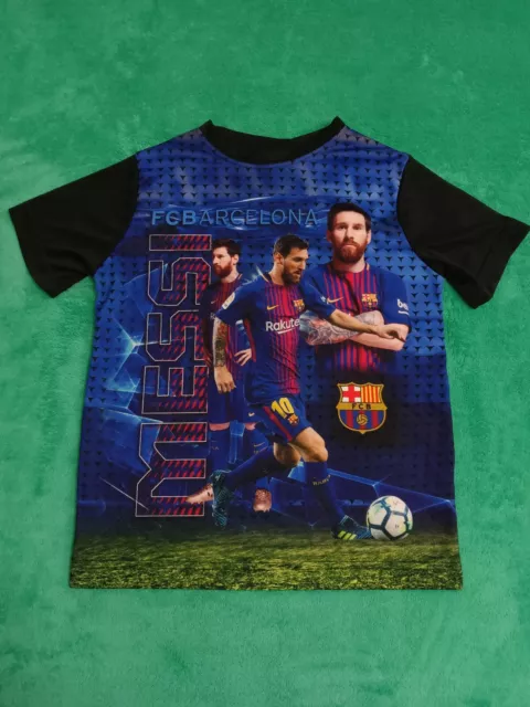 FCB Boys T Shirt Sm Lionel Messi FC Barcelona Futbol Soccer Official Merchandise