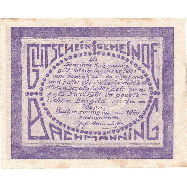 [#287962] Austria, Bachmanning, 10 Heller, Eglise 1921-06-15, AU, Mehl:FS 72, Ia