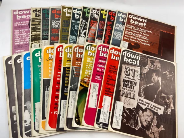 Vintage Down Beat Music Magazine Lot Of 24 All From 1966!