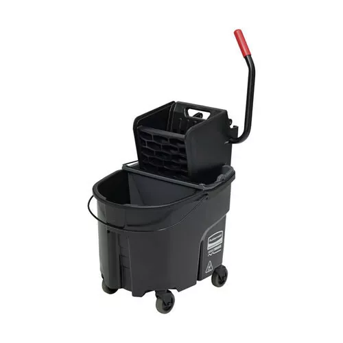 Rubbermaid Commercial FG1863896 WaveBrake SidePress Bucket/Wringer Combo-BLK New