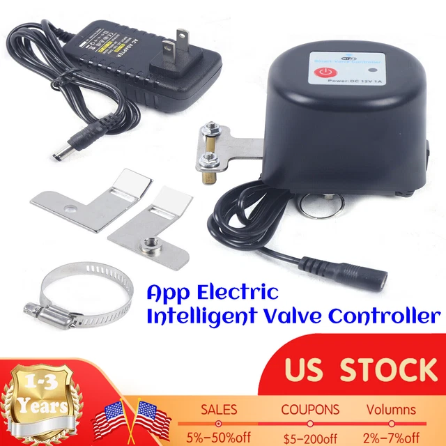 WIRELESS SMART WIFI Water Gas Shut Off Valve Switch APP Remote / Voice ...