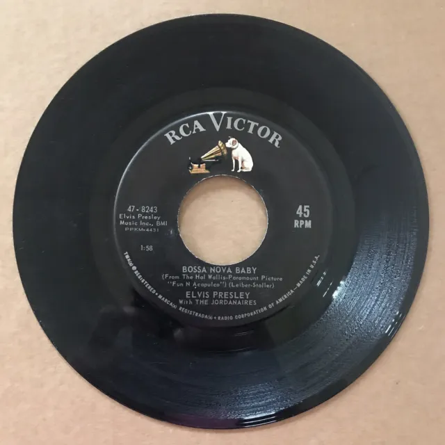 Elvis Presley  Original US Single RCA Victor 47-8243 Bossa Nova Baby-Witchcraft