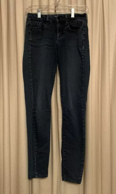 Jessica Simpson Uptown Highrise Womens Jeans Size 25 Blue Dark Wash Skinny Denim