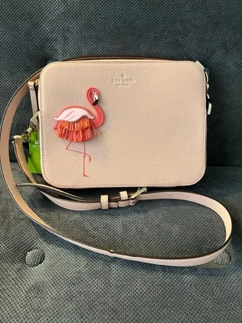 NWT - kate spade By The Pool Flamingo Crossbody Camera Bag Purse