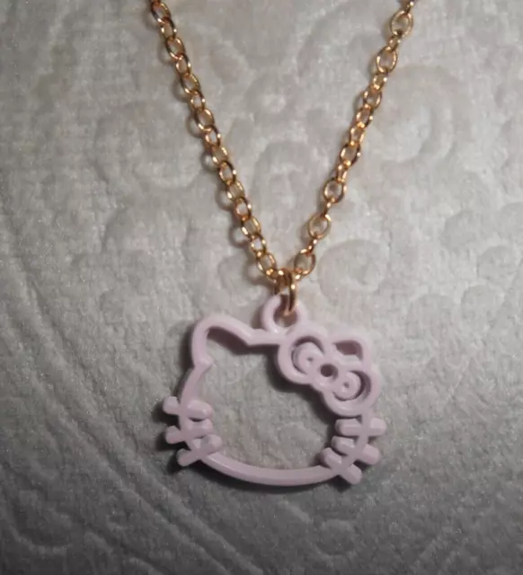 Hello Kitty Light Pink Head Necklace