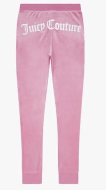 Tuta inferiore Juicy Couture rosa velluto per ragazze taglia 12-13 anni (taglia unica)