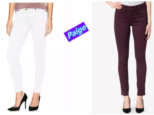 Paige Women's Verdugo Crop/Ankle White Purple Jeans Pants Size 25,30 Was $200 #W