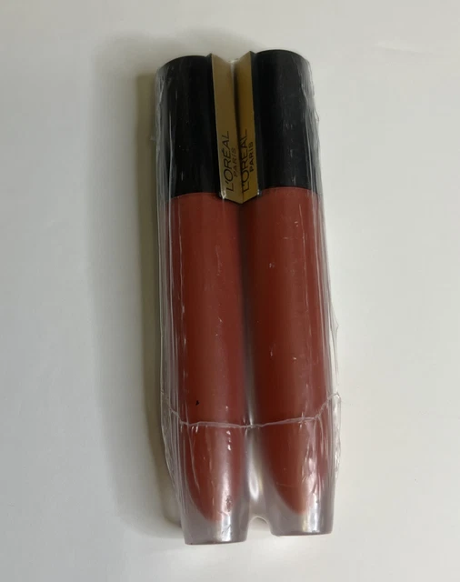 L'Oreal Paris Rouge Signature Duradero Mate Color Labial Mancha #450 Adorado Paquete de 2