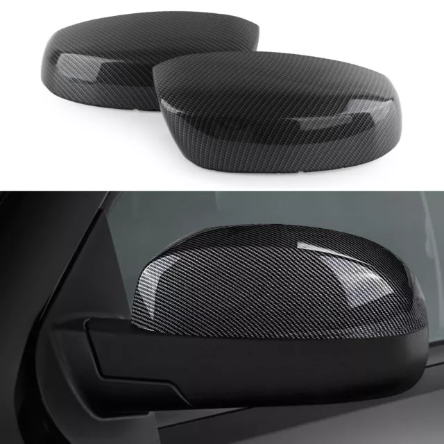 Carbon Fiber Side Mirror Cap Cover For Tahoe Silverado Sierra Pickup 2007-2013