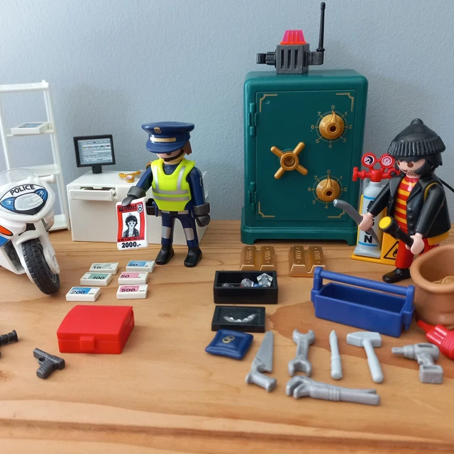 PLAYMOBIL - city : policier et voleur - personnage cambrioleur lot