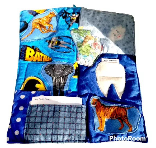 Tooth Fairy Hanger Pouch Homemade Quilted Unisex Boys and Girls