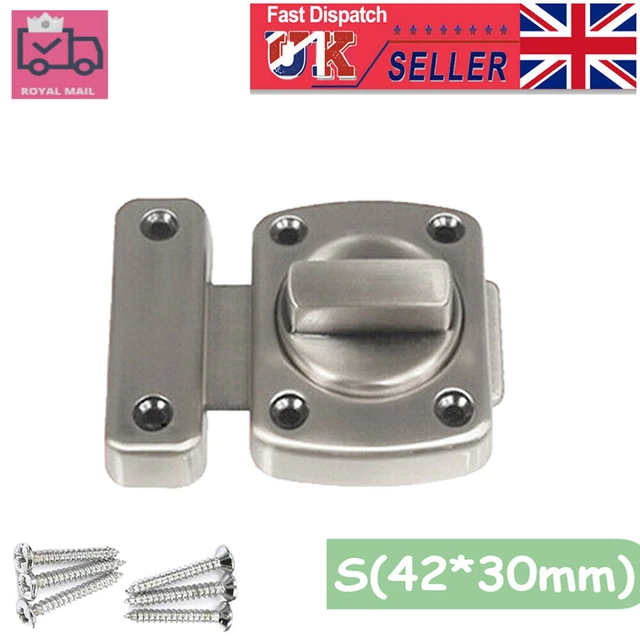 ROTATE BOLT LATCH Fence Twist Gate Latches Safety Door Slide Lock Home