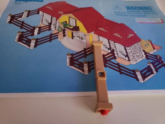 Poteau Marron Pour Centre équestre Playmobil - Pièce D'occasion Pour Compléter Ton Set
