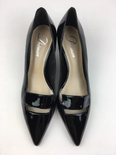 Delman Baily Pointed Toe Pumps Women’s Size 6, Black Patent Leather 2455 3