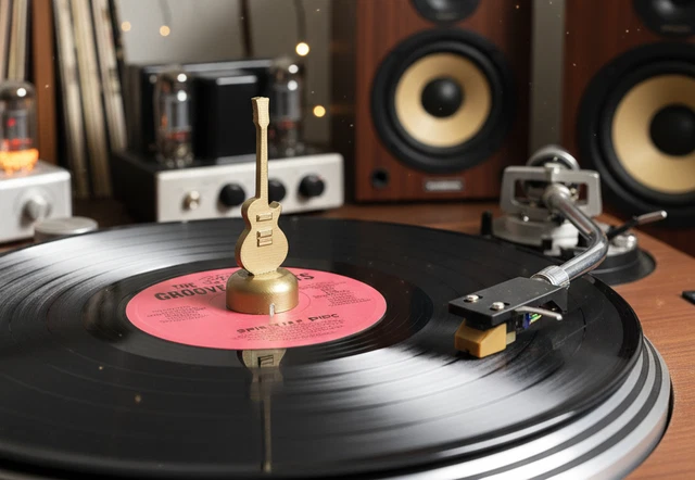 Platine Vinyle avec poignée, Tourne-Disque 33-45-78 RPM avec 2 Haut