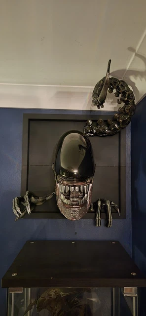 ALIEN SKULL HEAD 3D printed Xenomorph art hand painted. realistic. 48cm ...