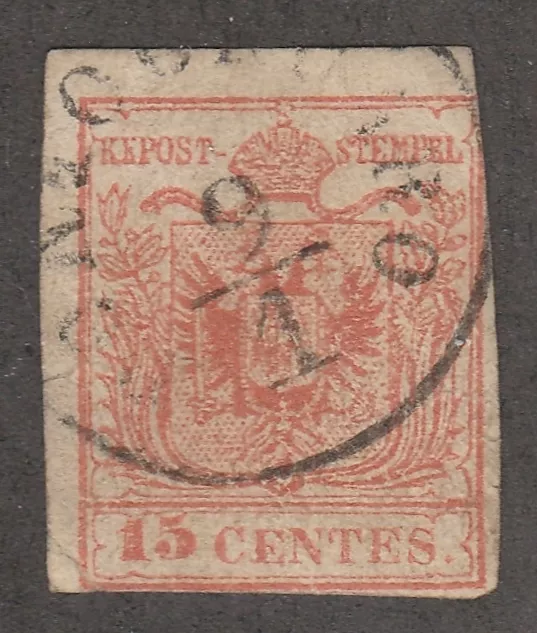 *KAPPYSSTAMPS 592 AUSTRIA  SCOTT# 4(f)  USED CATALOG =$30