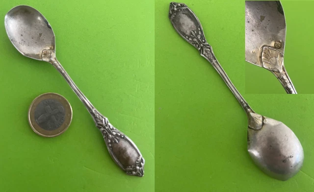 PETITE CUILLÈRE BELLE Ile collection Ancienne Argent Massif Minerve Ref