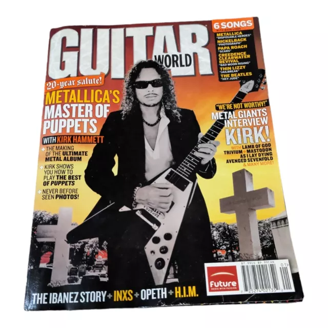 Guitar World Magazine Jan 2006 Metallica Master of Puppets Kirk Hammett Mastodon