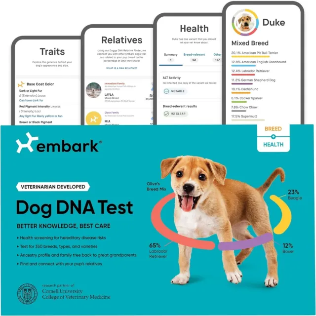 NEW Embark DNA101 DNA Test Kit for Dogs Breed + Health