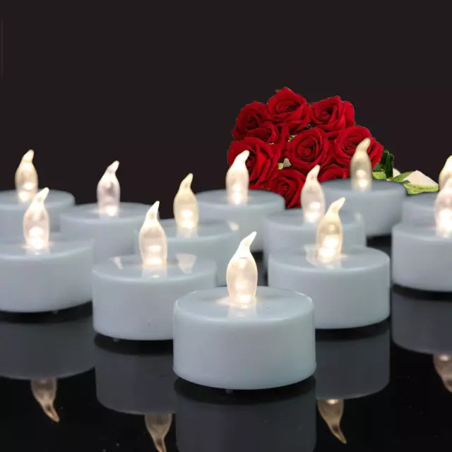 Tappovaly Battery Operated LED Tea Lights:24 Pack Flameless Votive Candles Lamp