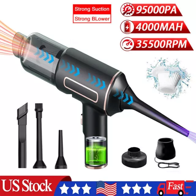 Car Wireless Vacuum Cleaner Portable Handheld120W Blowable Cordless Home 95000PA