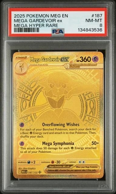2025 POKEMON MEG En-Mega Evolution Mega Hyper Rare #187 Mega Gardevoir ...