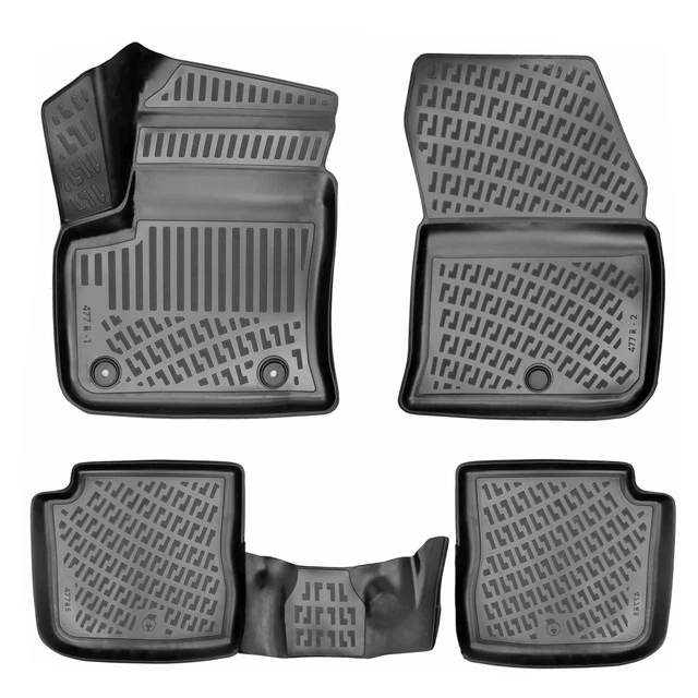 Tapis de Sol de Voiture pour Citroen e-C4 e-C4X 2022-2026 TPE Imperméable 4Pcs