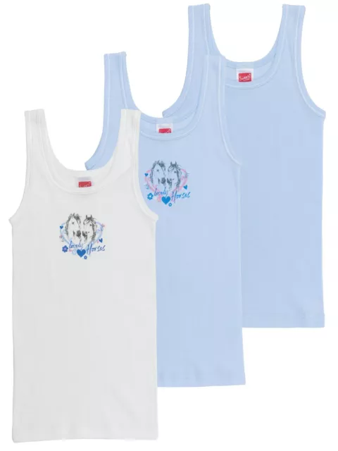 Lot de 3 Maillots de corps Fille Côte Fine Sweety for Kids 8051 Couleurs div