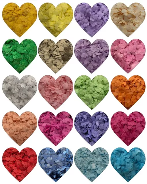 10000+ Compressed Wedding Confetti Mixed Heart Shaped Biodegradable Tissue Paper