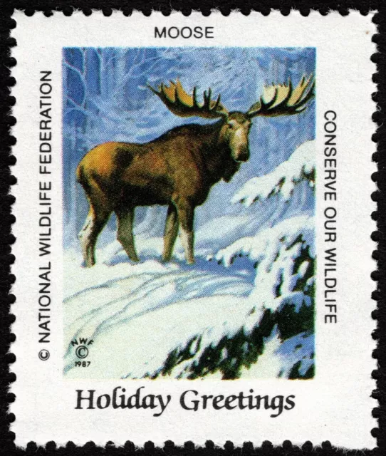 US - 1987 - National Wildlife Conservation Moose Mint NH Stamp F-VF +