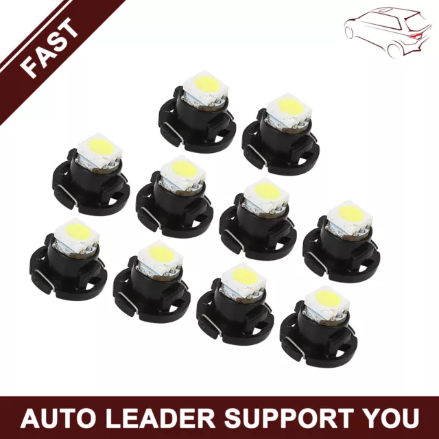 Piece of 10 T4.7 White 5050 LED Car Instrument Dash Cluster Gauge Bulbs Light