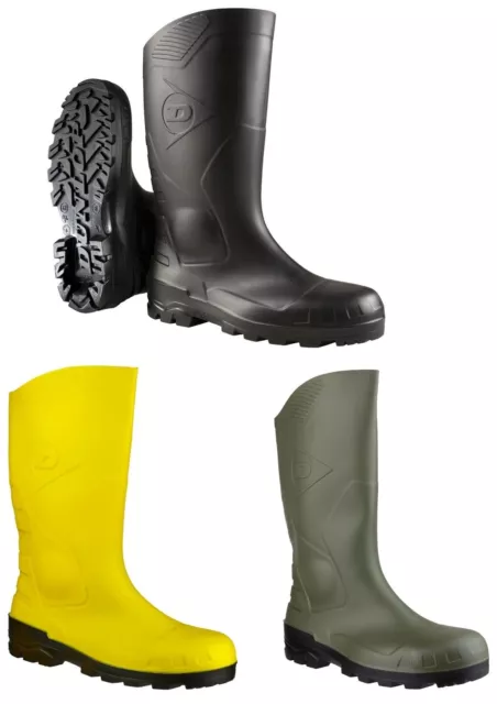 Unisex Dunlop Devon S5 Steel Toe Full Safety Welly Wellington Boots Size 3 to 12