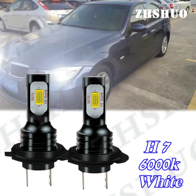 H7 Xenon White LED High Beam Headlight Bulb 6000K For BMW E90 F30 328i 330i  335i 