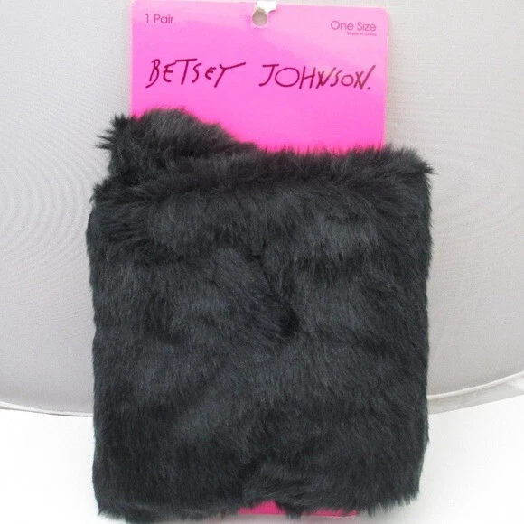 Betsey Johnson faux fur boot cuffs
