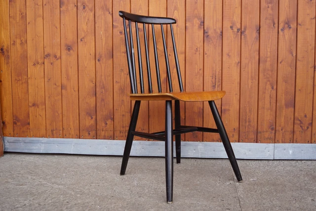 Sedia Sala da Pranzo Vintage Teak Tapiovaara Epoca Legno 60er Mid Century Danish
