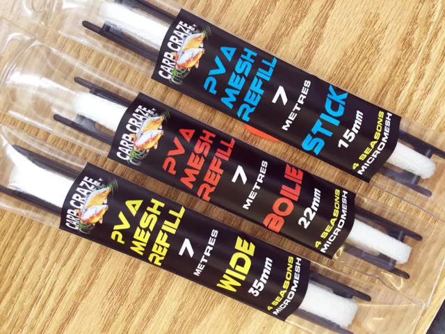 Carp Craze Pva Micro Mesh 7M Refil  Rrp £6.99 Offer Price £.399 All Sizes