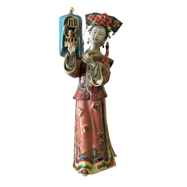 Chinese Oriental Porcelain Ancient Style Dressing Lady Figure ws2499