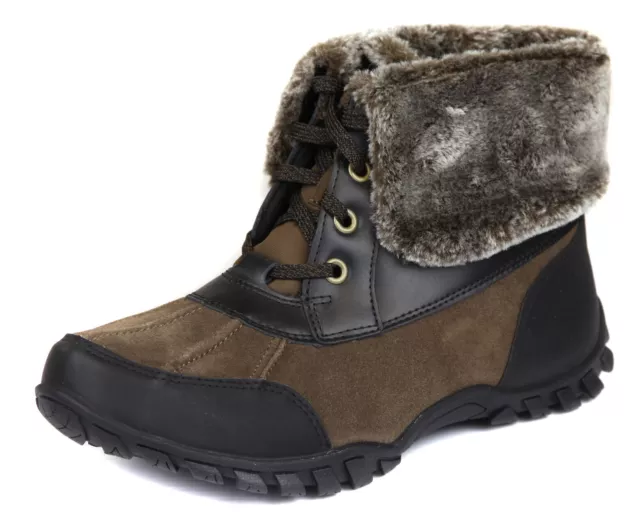 Easy Spirit Women's Brown Nuria Suede Fur Outdoor Bootie Shoes Ret $110 New