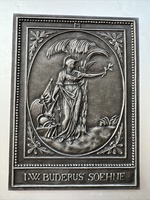 Metallplakette Buderus Wetzlar 1984 I.W. Buderus