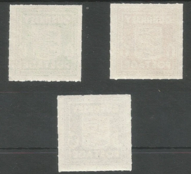 1941-44 Guernsey Sg 1/3 Wartime Arms Set of 3 fresh MNH 2