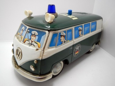 VW POLICE BUS T1 tole VINTAGE 50/60 MADE IN JAPAN