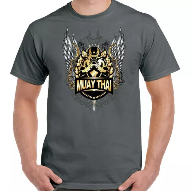 T-shirt MUAY THAI UFC MMA arti marziali allenamento top palestra TIGER guanto da combattimento uomo 2