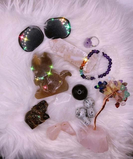 Crafters Collection 1/2 Lb Natural Crystals Mineral Specimens Mixed Gemstones